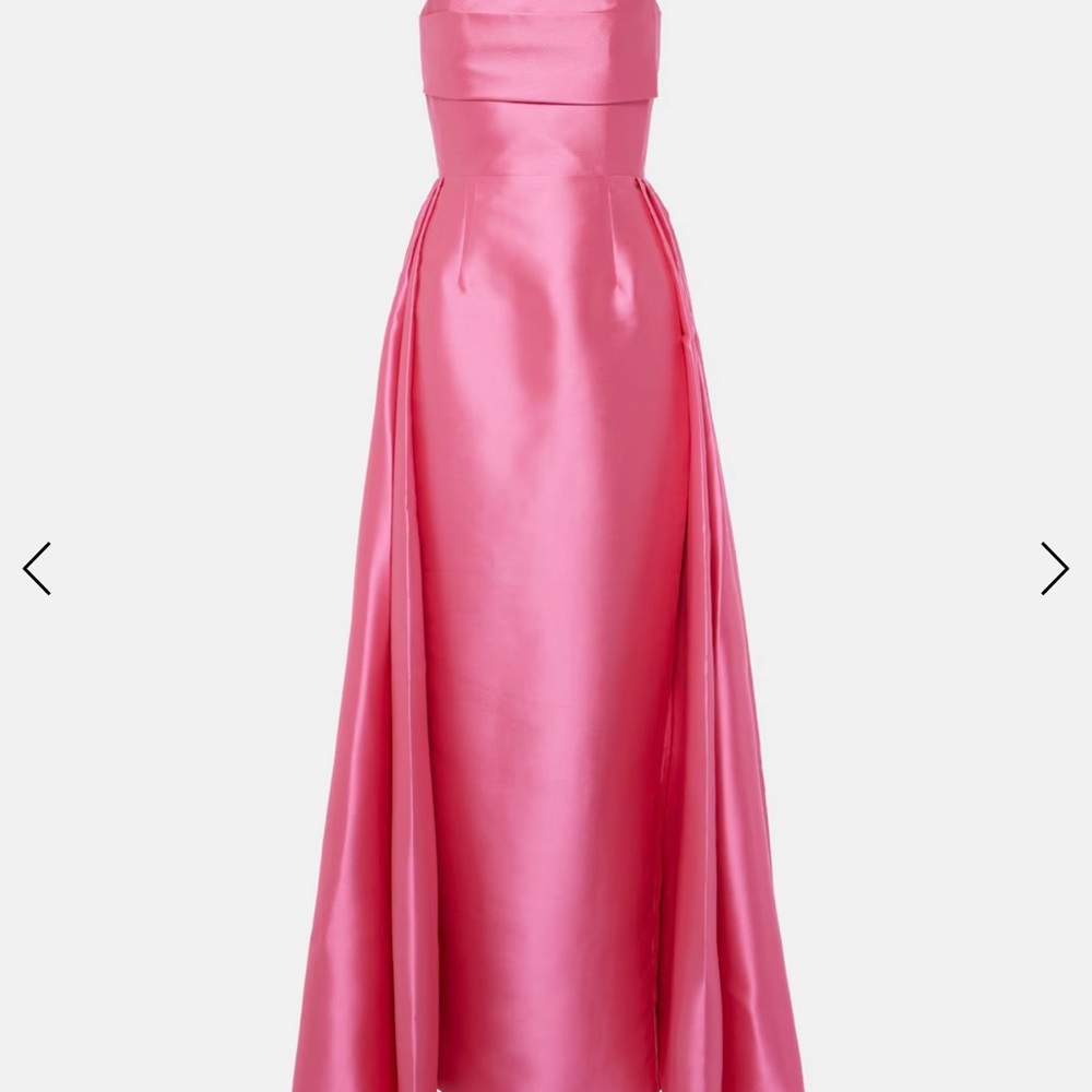 Solace London Strapless Fuchsia Dress